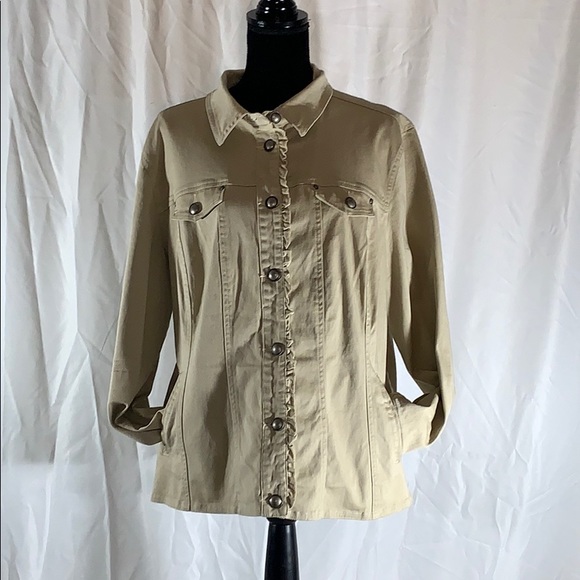 Avenue Jackets & Blazers - Avenue Denim Tan Jacket